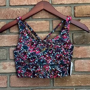 lululemon Energy Bra Long line in Floral Electric Multi Size 4